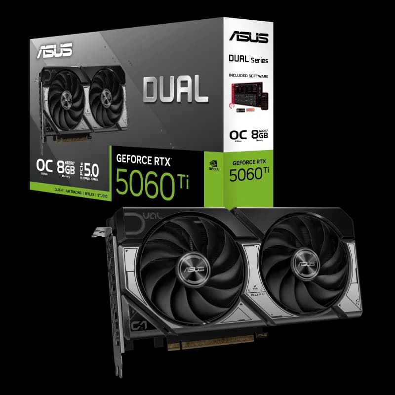 کارت گرافیک ایسوس RTX 5060 Ti با حافظه GDDR7 پرسرعت کارت گرافیک RTX 5060 Ti OC Edition با حافظه 8GB GDDR7